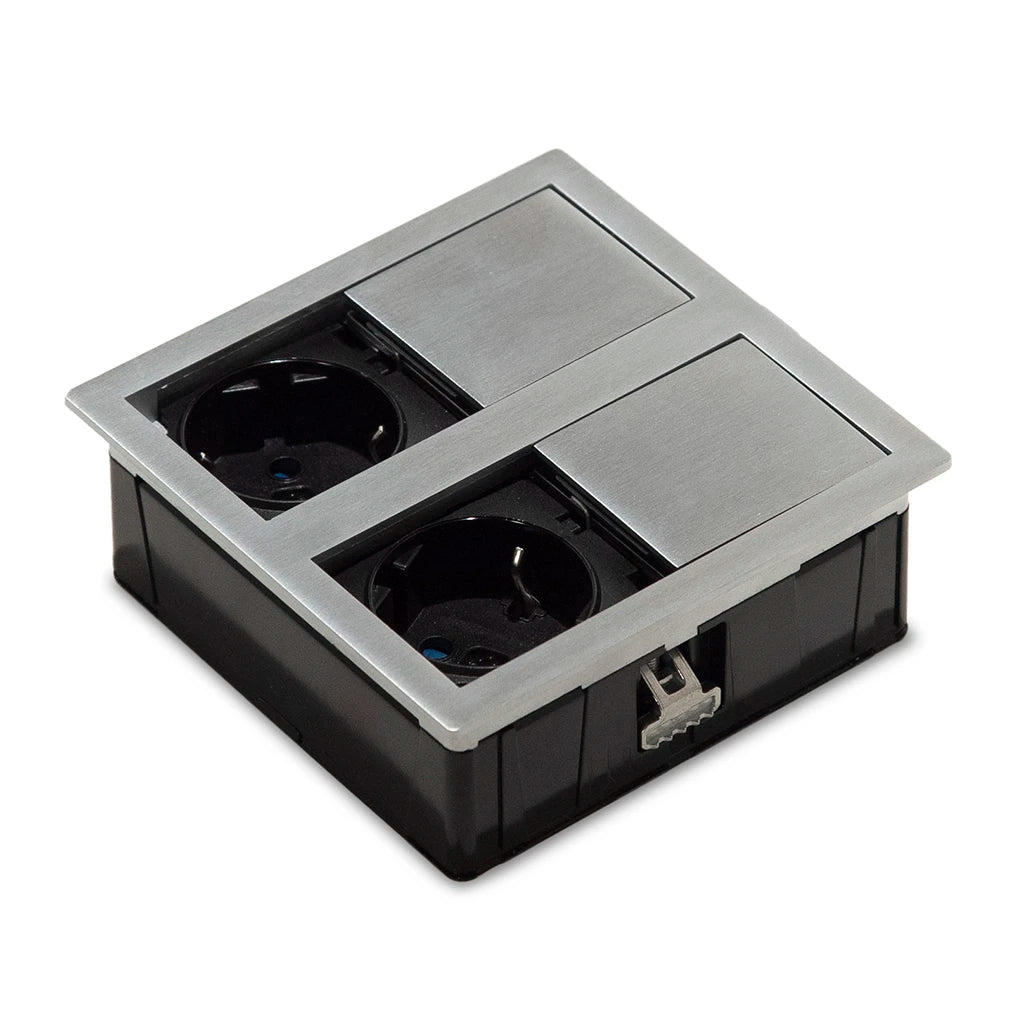 ASA 06015E00022 Vestavná zásuvková jednotka VERSAHIT DUAL 1x230V, 1xUSB 5V (A+C), kartáčovaná nerez ASA 06015E00022 Vestavná zásuvková jednotka VERSAHIT DUAL 1x230V, 1xUSB 5V (A+C), kartáčovaná nerez